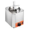 comVEVOR Electric Cheese Dispenser with Pump, 2.3 Qt Commercial Hot Fudge Warmer, Plastic Pump Dispenser