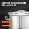 VEVOR Stainless Steel Stockpot, 42 Quart Large Cooking Pots, Cookware Sauce Pot with Strainer, Lid, and Handle, Heavy Duty Commercial Grade Stock Pot