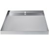 VEVOR 27 x 25 x 2.5 Inch Washing Machine Pan 304 Stainless Steel Washing Machine Drain Pan 18 GA Thickness Heavy Duty Compact Washer Drip Tray with Dr