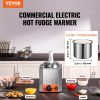 comVEVOR Electric Cheese Dispenser with Pump, 2.3 Qt Commercial Hot Fudge Warmer, Plastic Pump Dispenser
