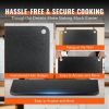 VEVOR Pizza Steel, 16" x 14.5" x 1/4" Pizza Steel Plate for Oven, Pre-Seasoned Carbon Steel Pizza Baking Stone with 20X Higher Conductivity