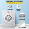VEVOR 27 x 25 x 2.5 Inch Washing Machine Pan 304 Stainless Steel Washing Machine Drain Pan 18 GA Thickness Heavy Duty Compact Washer Drip Tray with Dr