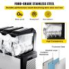 VEVOR 110V Slushy Machine 30L Triple Bowl Margarita Frozen Drink Maker 800W Automatic Clean Day and Night Modes for Supermarkets Cafes Restaurants Sna