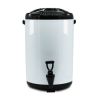 SOGA 8X 8L Stainless Steel Insulated Milk Tea Barrel Hot and Cold Beverage Dispenser Container with Faucet White