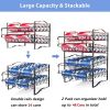 4 Tiers Can Organizer Rack, 48 Cans Soda Can Dispenser Organizer for Refrigerator, Set of 2 Stackable Beverage Dispenser Rack