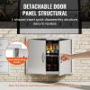 BBQ Access Door, 31W x 24H Inch Double Outdoor Kitchen Door, Stainless Steel Flush Mount Door, Double Wall Vertical Door with Handles and Hooks