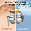 VEVOR Roll Top Chafing Dish Buffet Set, 6 Qt 2 Pack, Stainless Steel Chafer with 2 Full Size Pans