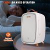 Vevor Mini Fridge for Bedroom, 6L Luxury Skin Care Fridges with Mirror and LED Light, AC/DC Cosmetic Fridge for Office Dorm Car