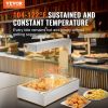 VEVOR French Fry Food Warmer, 750W Commercial Food Heating Lamp, Electric Stainless Steel Warming Light Dump Station